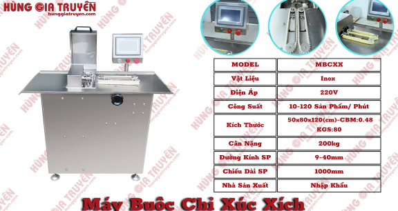 Tìm hiểu về công nghệ máy buộc chỉ xúc xích chuyên nghiệp